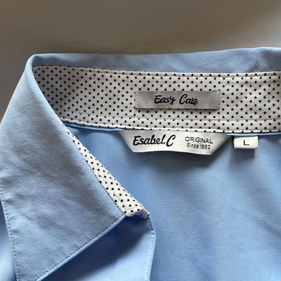 Esabel.C Light Blue Longsleeve Button-Down Collared Shirt Women's L - Picture 5 of 8